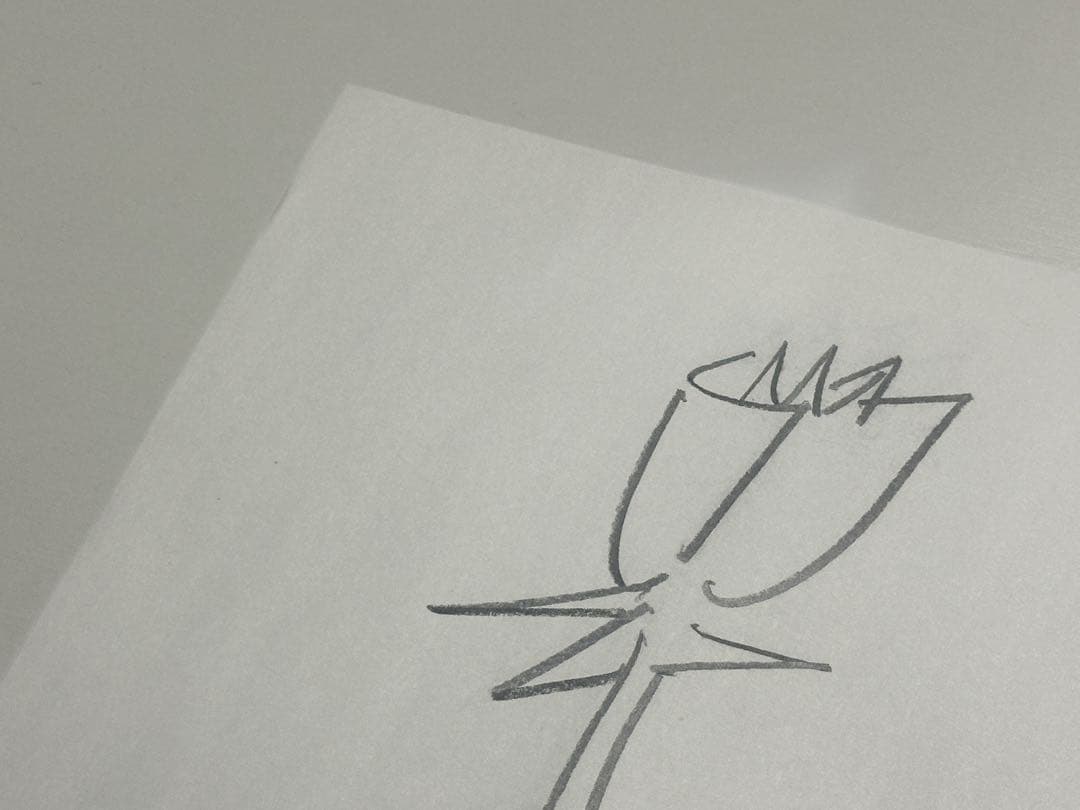 画家 山口一郎 原画 ドローイング バラの花 A4