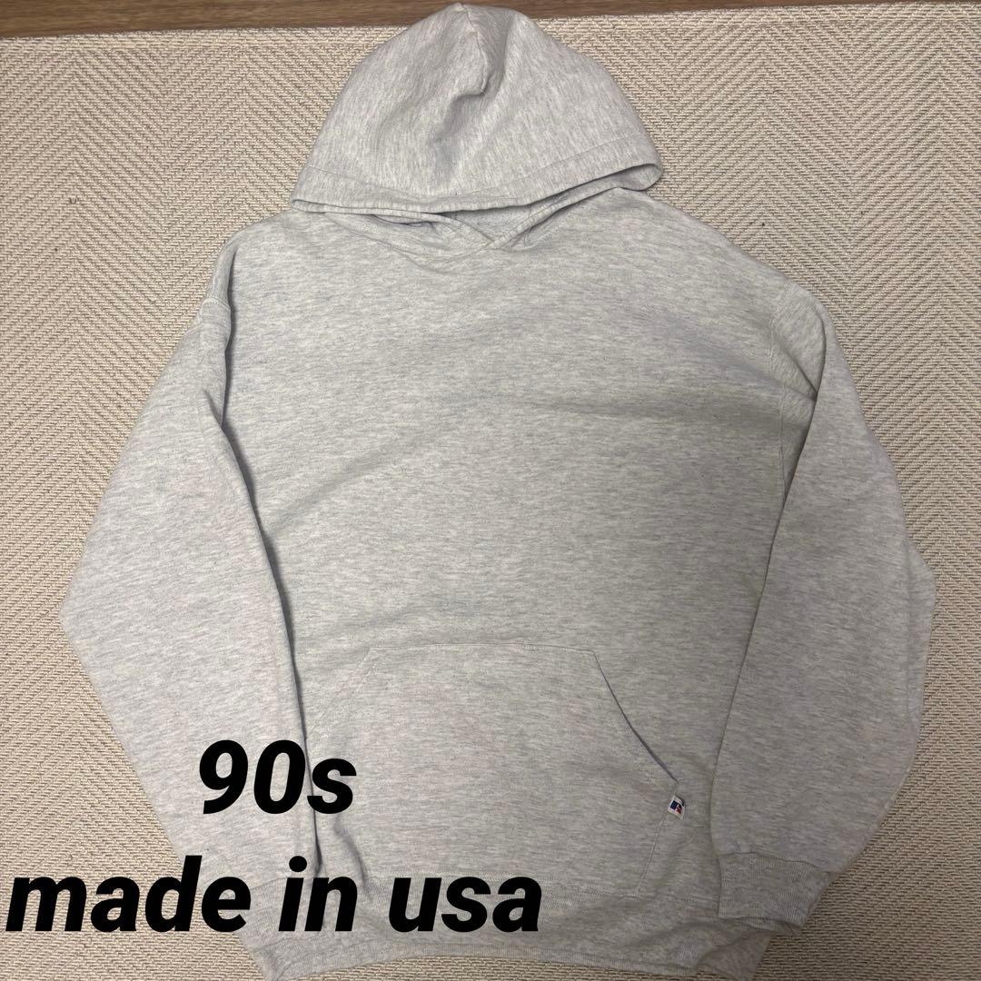 Russell athletic パーカー　フーディ　グレー　90年代