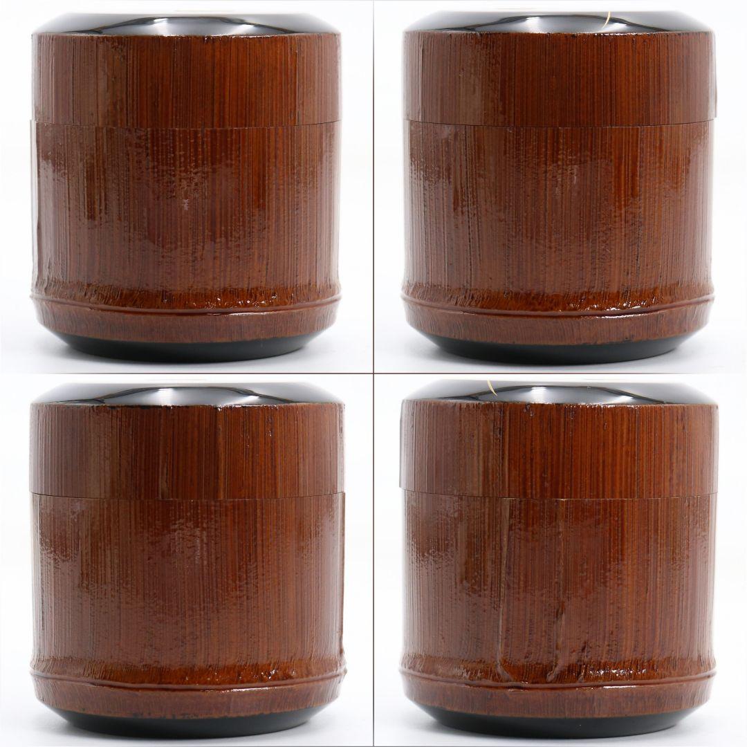 野村政寛(香庵)作 竹塗鈴虫蒔絵 雪吹 薄茶器 茶道具 共箱　V923