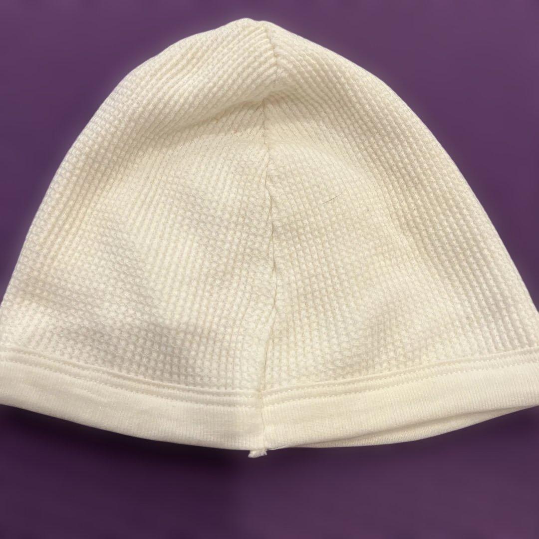 クロムハーツ サーマルビーニー ホースシュー刺繍　ニット帽　ホワイト