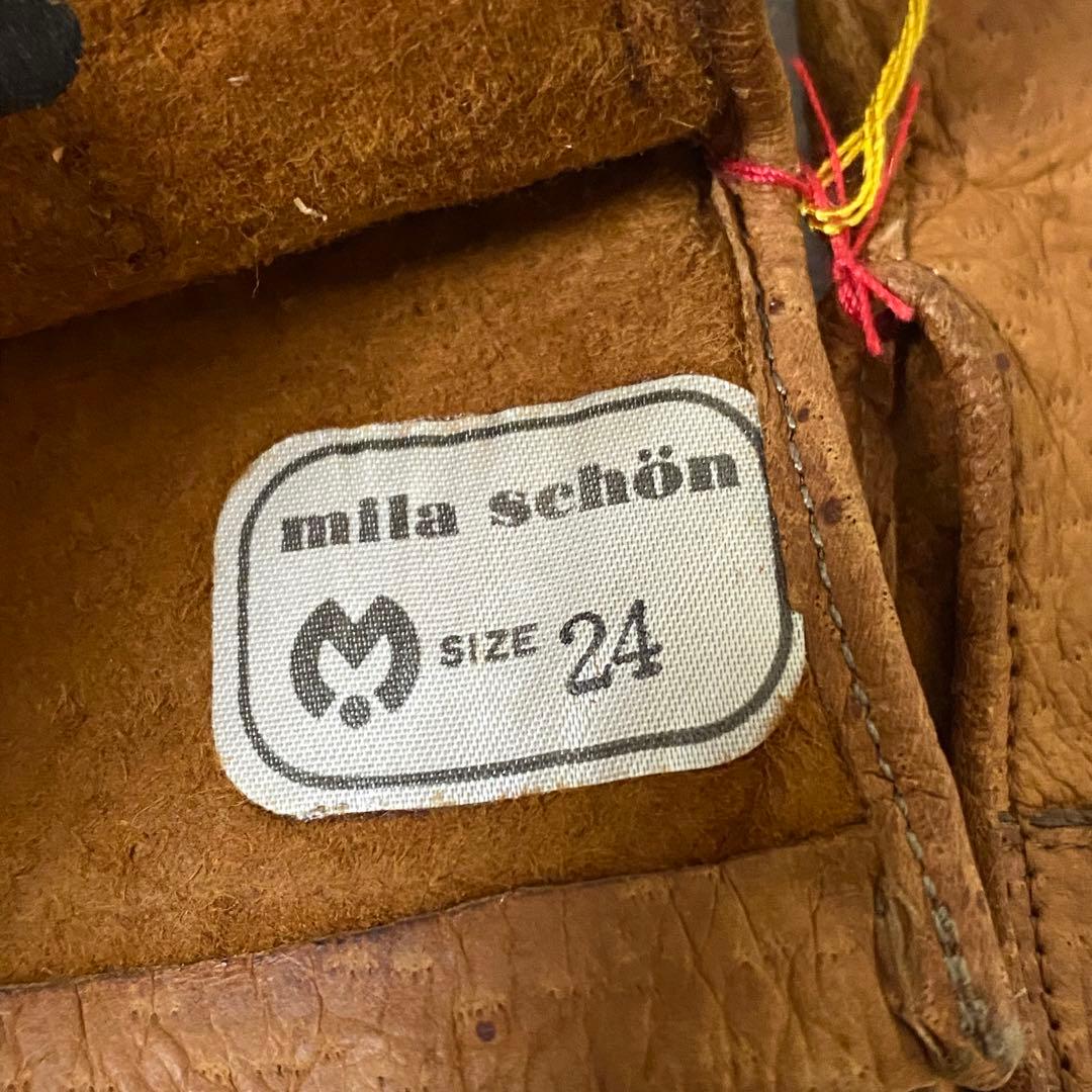 新品未使用　ヴィンテージ　ミラショーン　ペッカリー　手袋　24