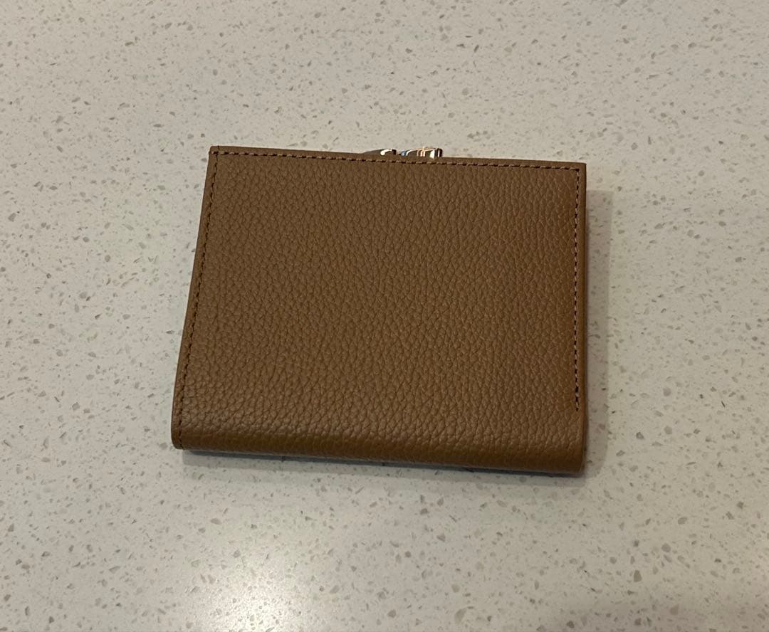 皇居　本革財布　がま口　モカブラウン　大安吉日購入