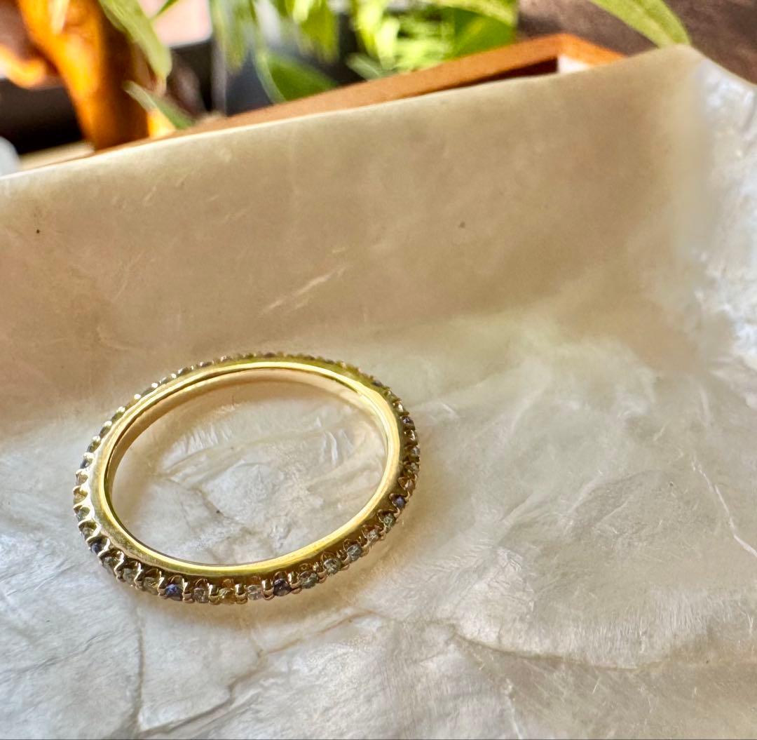 ポンテヴェキオ◆カリーナ*9号*サファイアリング*フルエタニティ*K18ダイヤ