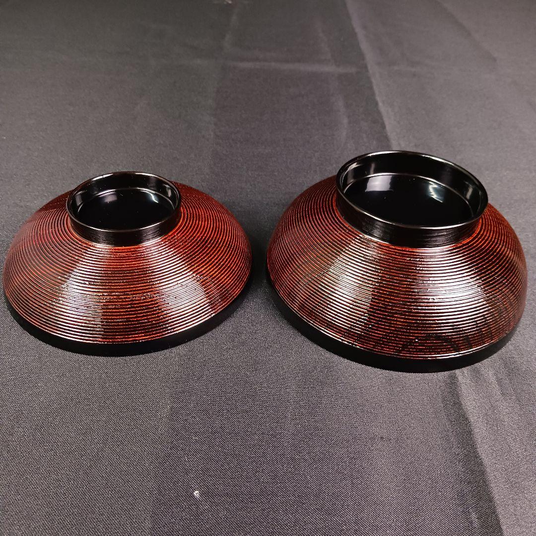 Y3112-1 漆器 貝づくし蒔絵 糸筋椀 9客 共箱