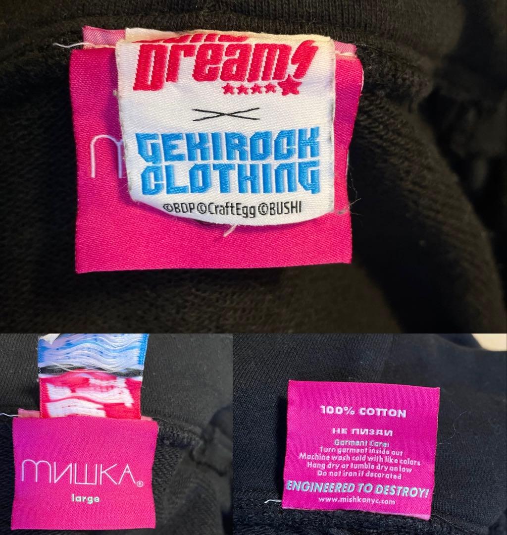 MISHKA×戸山香澄 コラボ パーカー バンドリ 激ロック スウェット 黒