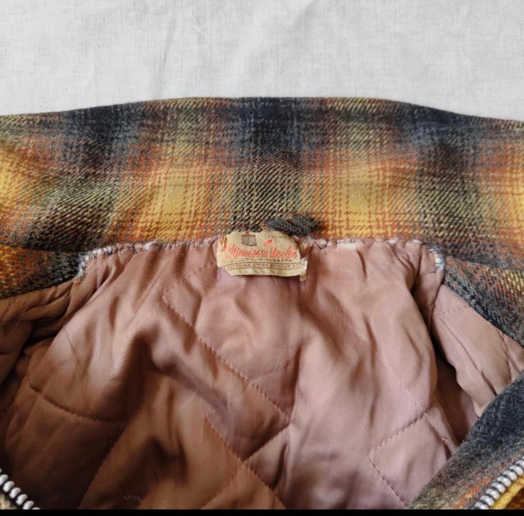 50s 60s オンブレ チェック ウールジャケット CPOジャケット