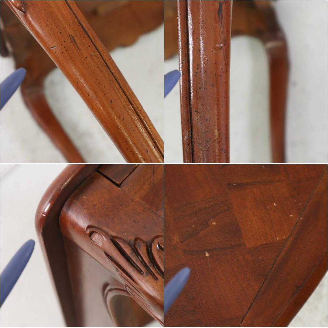 フレンチアンティーク調 サービングテーブル スライド天板付き サイドテーブル