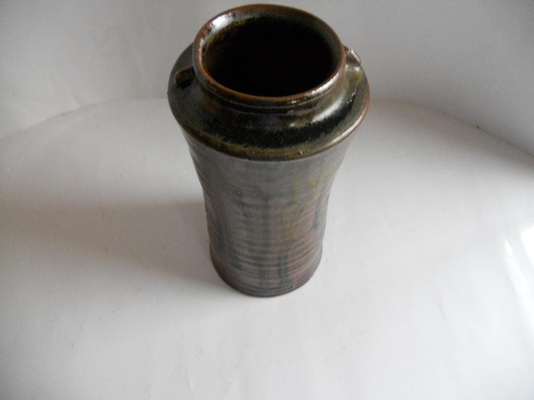 丹波焼 立杭焼 市野省三 作 省三窯 花入 木箱 共箱 新品 未使用 です。