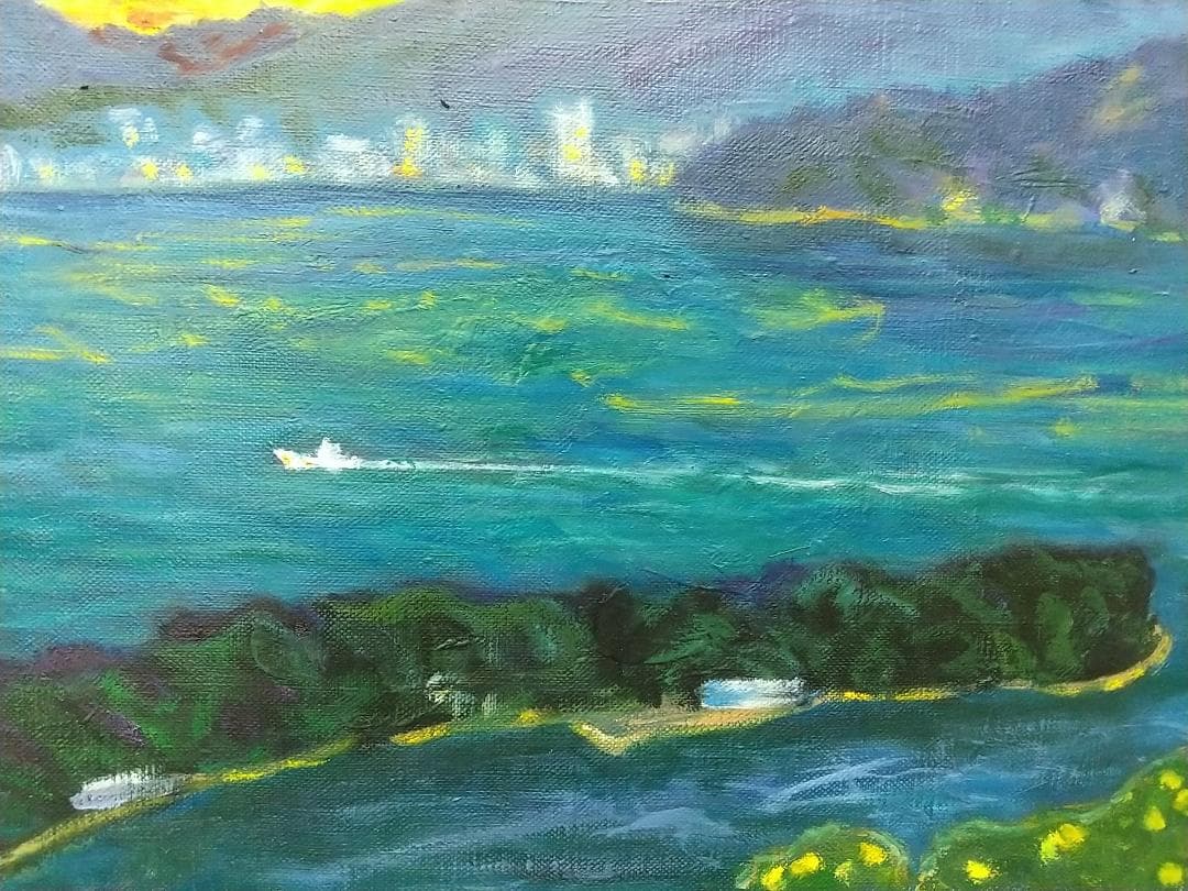 「戸田村風景」P10 絵画 油絵 油彩画 風景画 富士山