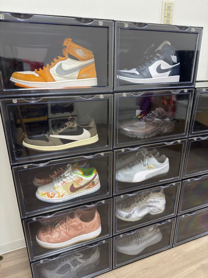 k*0様 18個組　黒　スニーカーケース　シューズボックス　靴箱NIKE adi