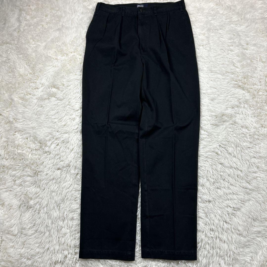 90s 未使用級　ポロバイラルフローレン　クラシックチノ　W35 黒　ブラック