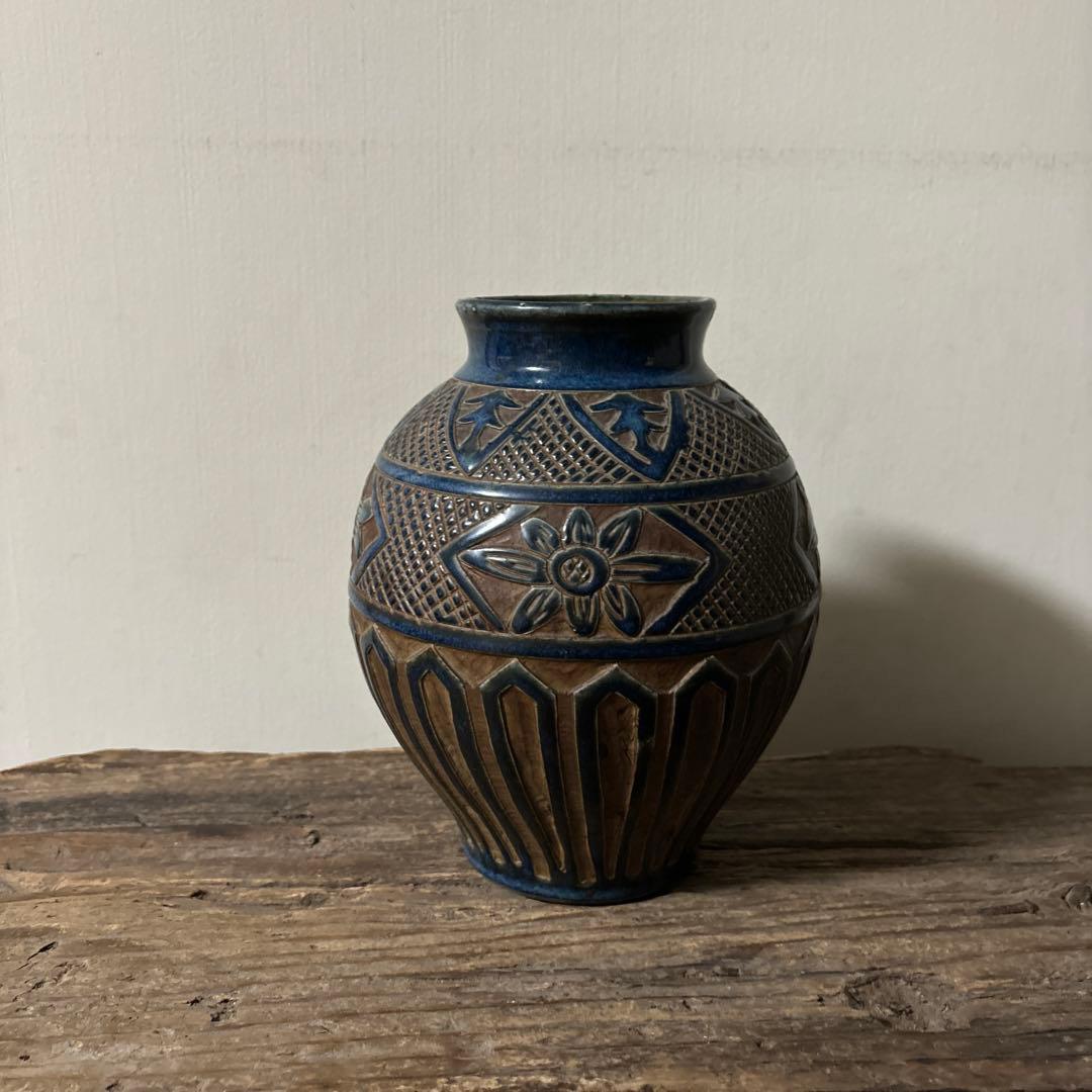 琉球　古典焼　小壺　④ 壺屋焼　やちむん　古民芸　アンティーク　骨董　検:李朝.