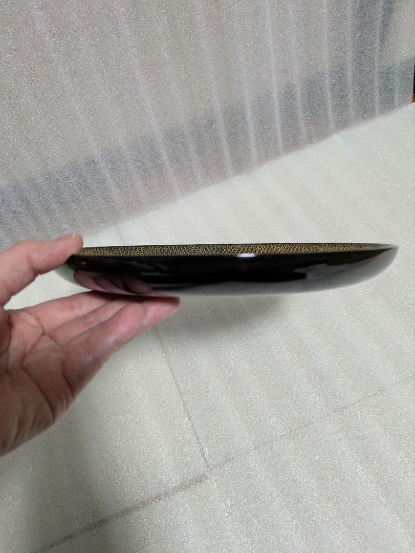 【川連漆器】沈金皿ふきのとう