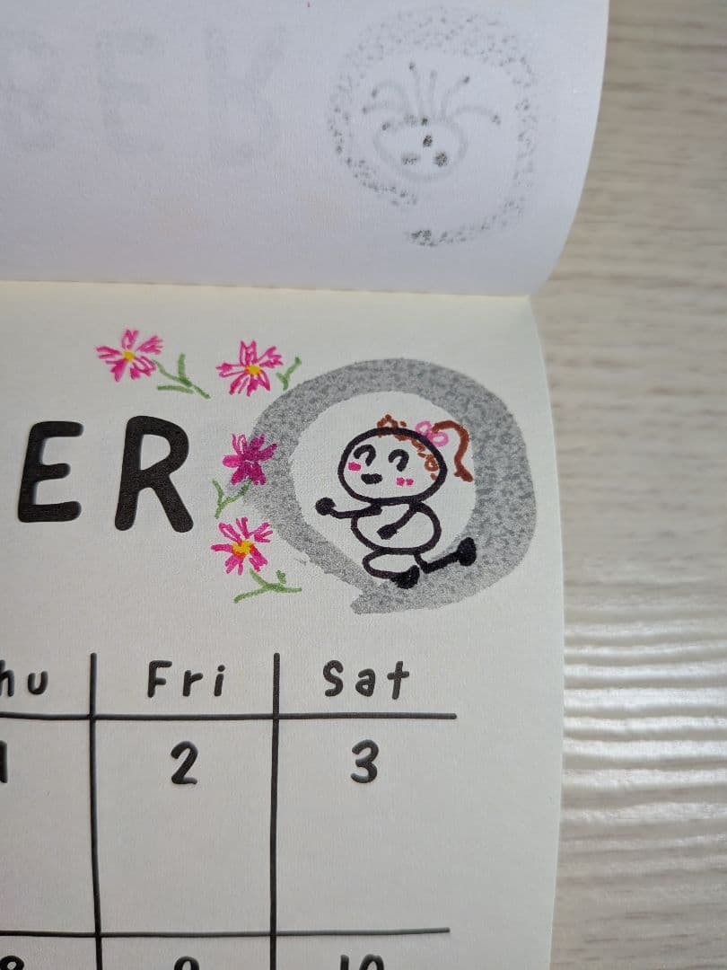 ハンドメイド2026年カレンダー 《35》手描きイラスト