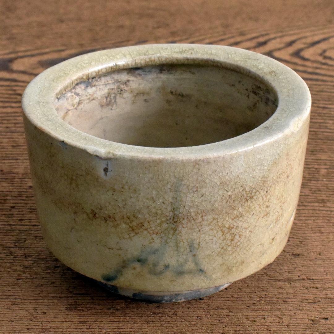 江戸時代 美濃 御深井 灰釉 火入 /瀬戸 常滑 備前 六古窯 古道具 古陶器