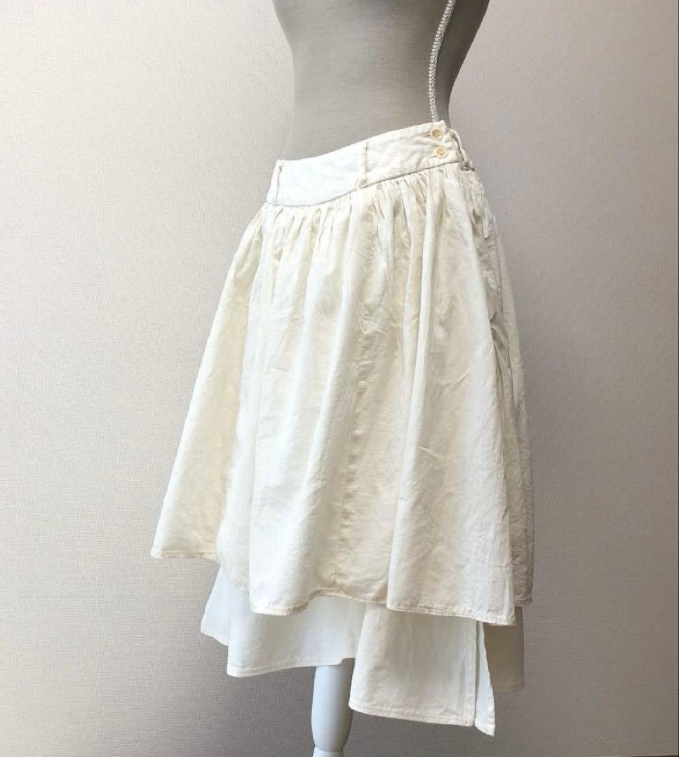 未使用タグ付★KAPITAL★コーデュロイ×麻スレキフリルパンツ★きなり★1