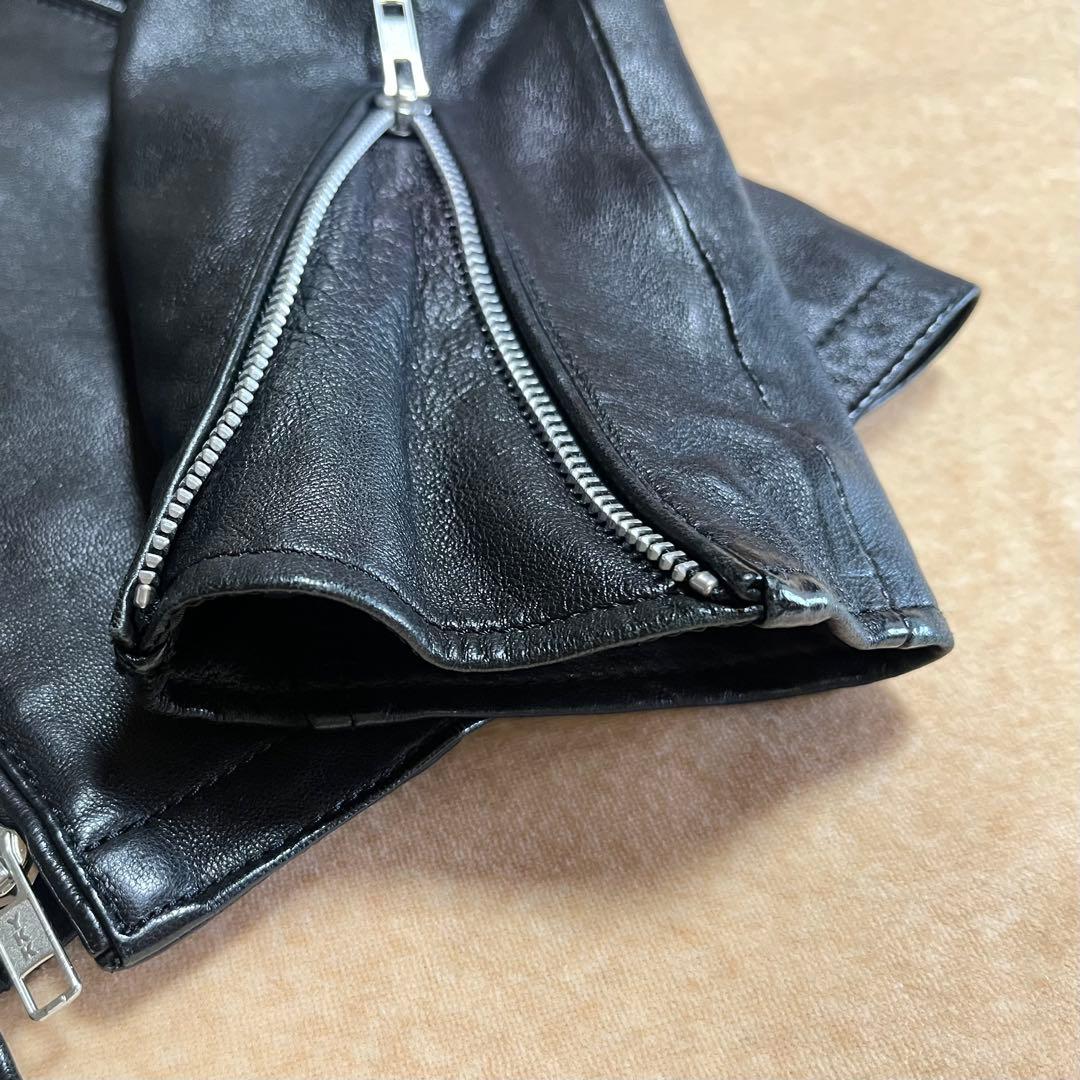 BEAUTY&YOUTH シングルライダース レザージャケット ブラック