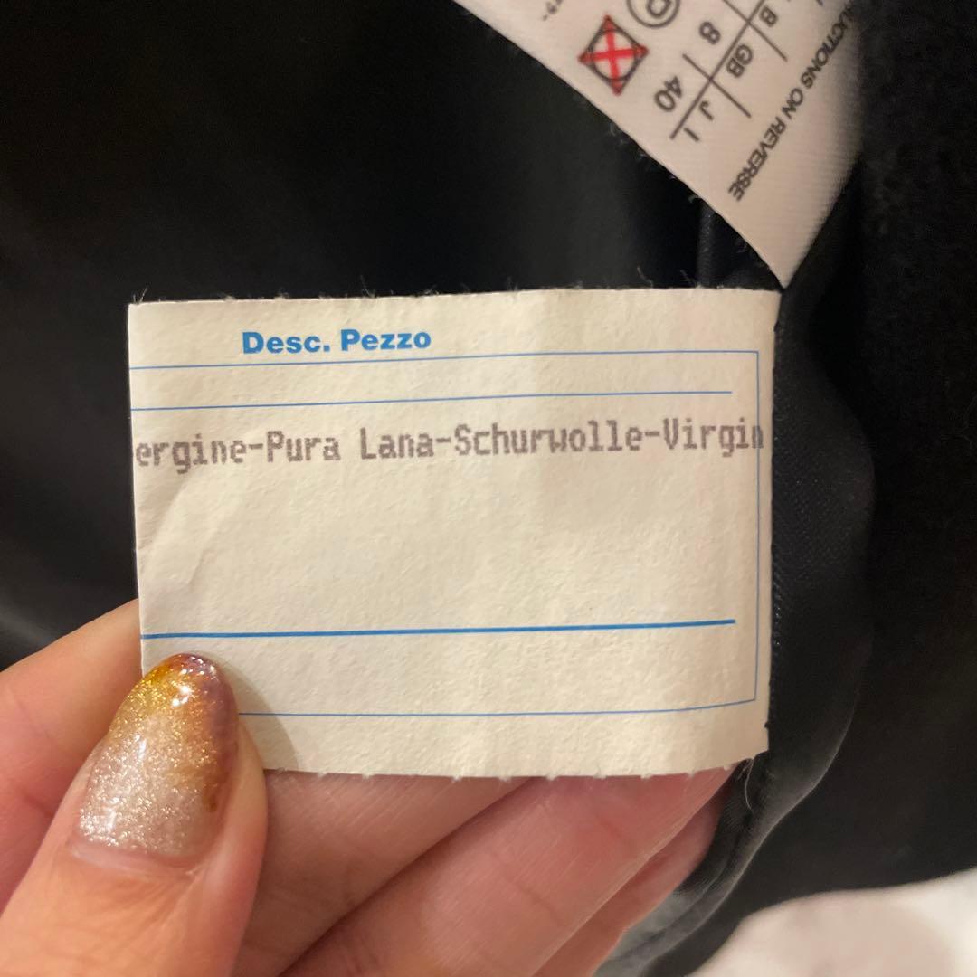 マックスマーラ　黒 ダブルブレスト チェスターコート レディース