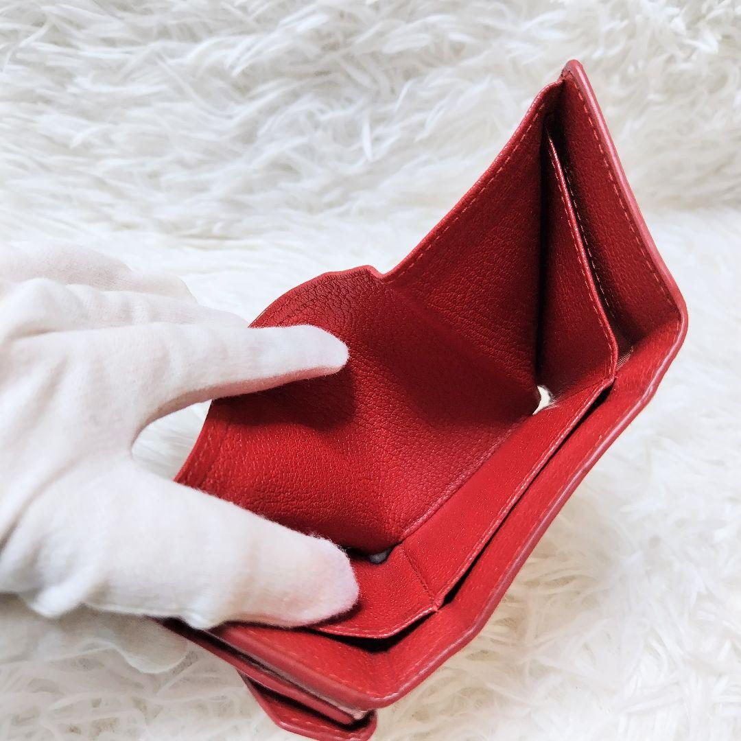 美品✨ミュウミュウ◇ラブレター三つ折り財布　マドラスレザーゴールド金具ピンク