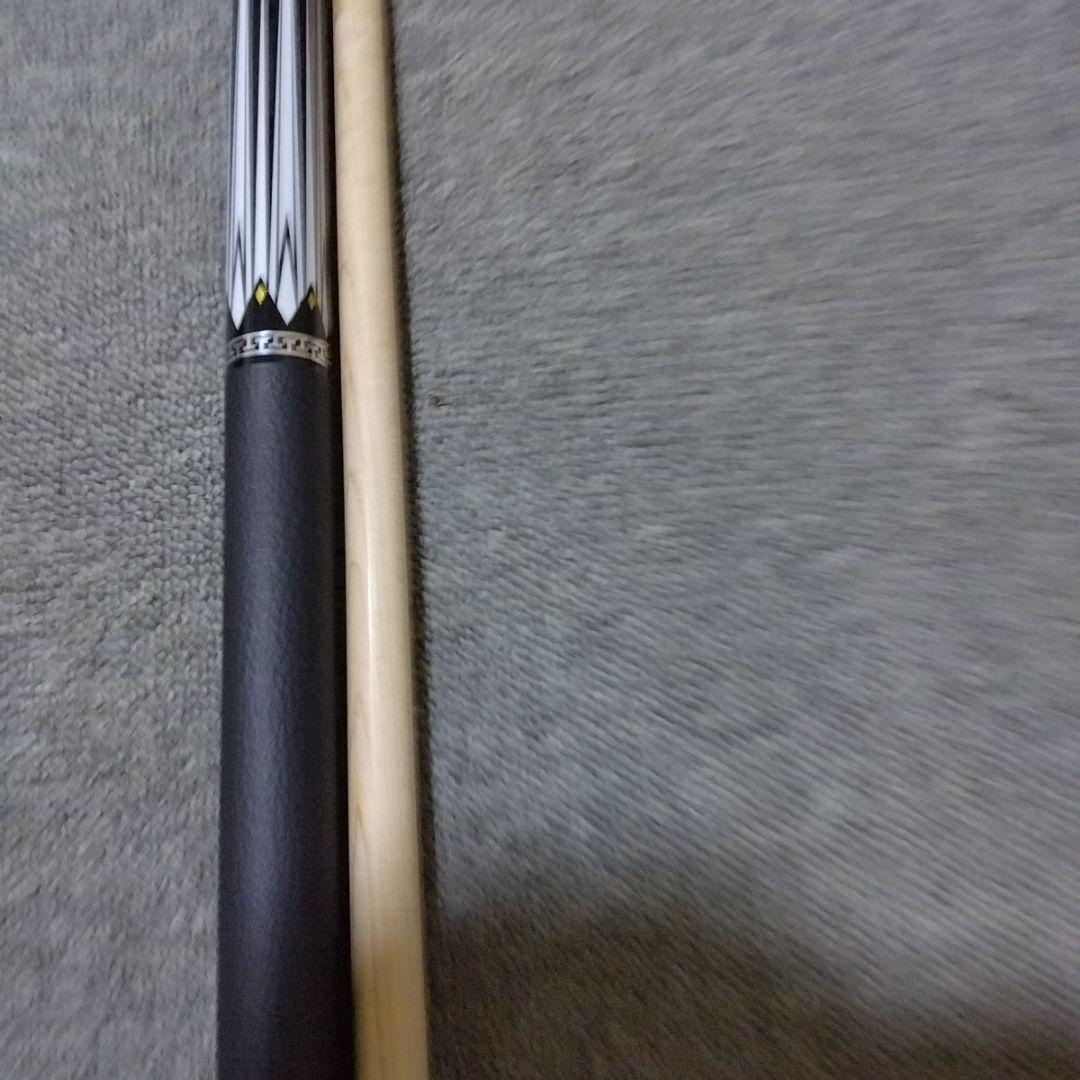 ビリヤードキュー 木製 黒と白