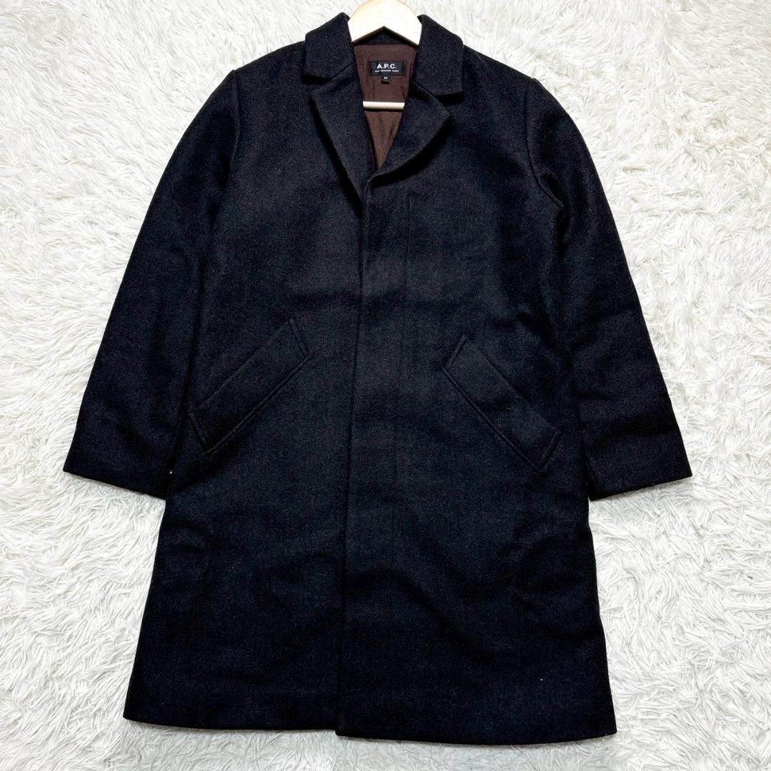 A.P.C. ダークグレー シングルブレスト コート チェスターコート 34