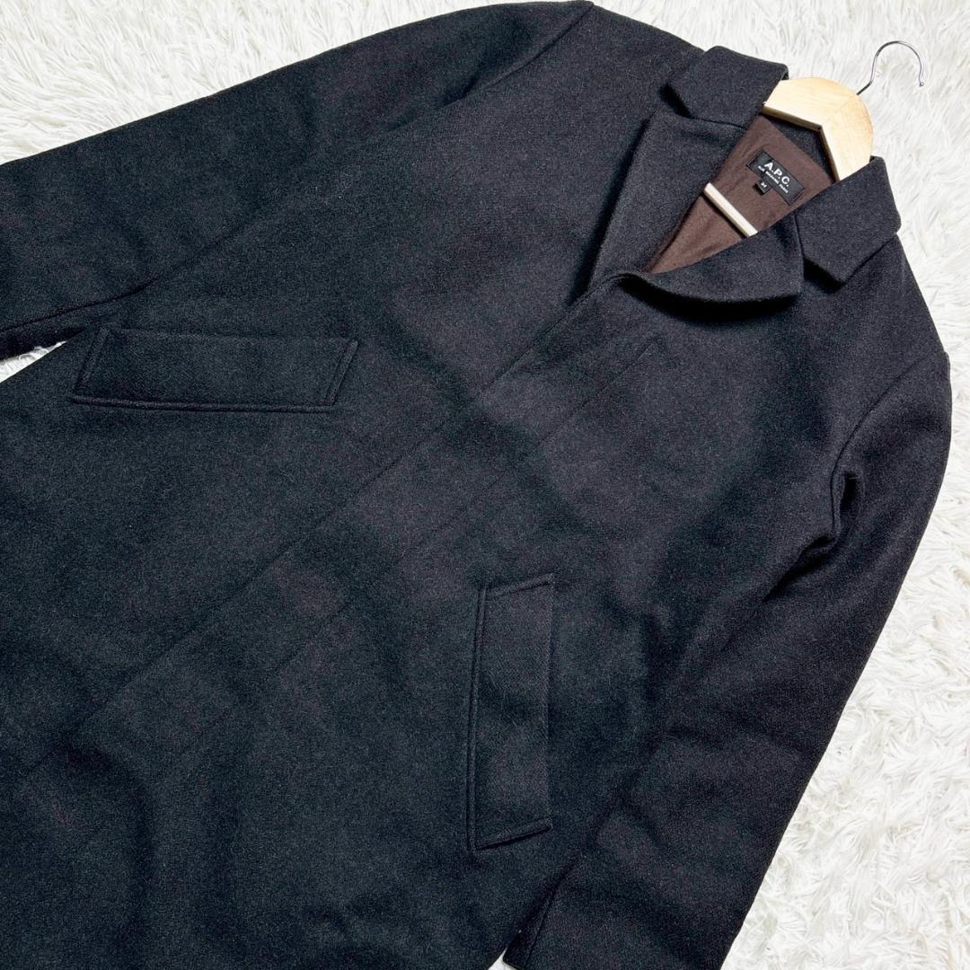 A.P.C. ダークグレー シングルブレスト コート チェスターコート 34