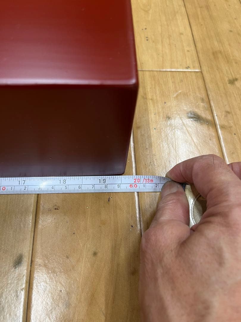 本漆塗り　(紅溜め艶消し) 掛軸用桐箱