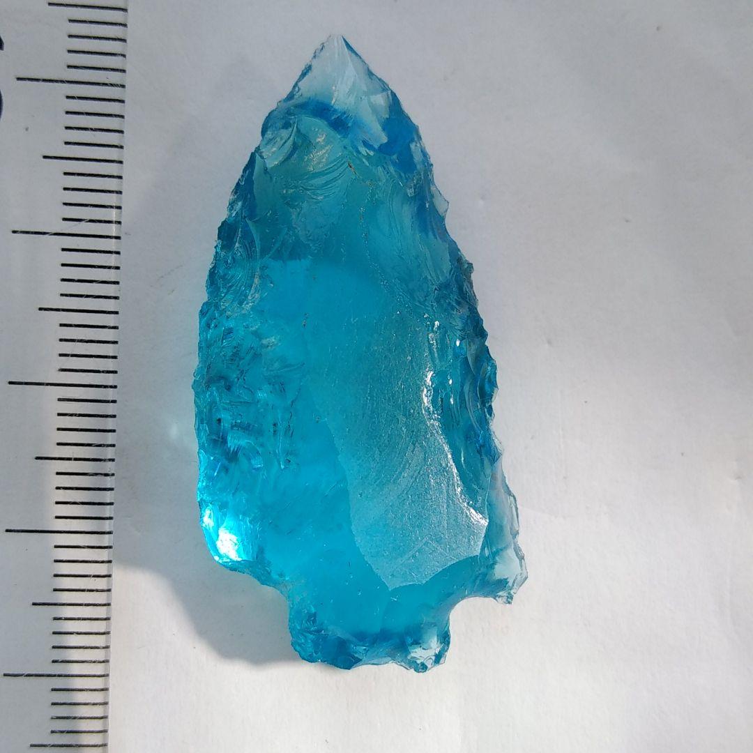 石器　ブルートパーズ？ 177 オブシディアン 石器　尖頭器　模写