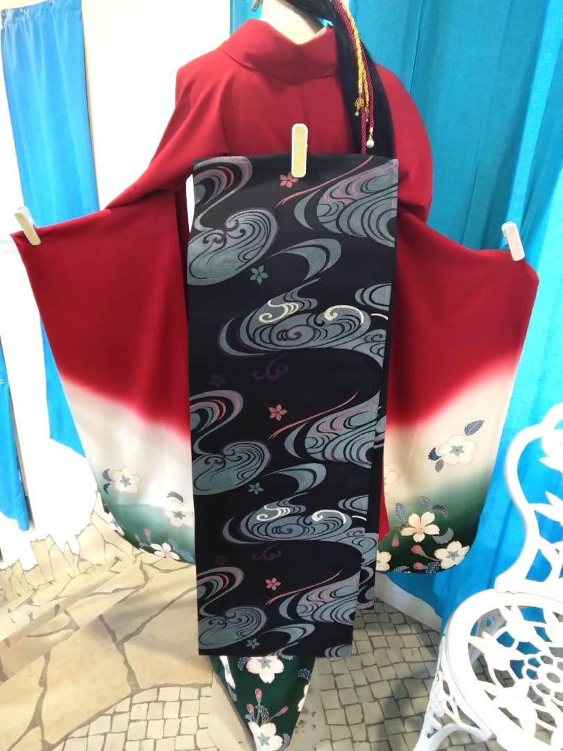 振袖フルセット、正絹振袖成人式、重ね衿、帯揚げ帯締め、袋帯、長襦袢、ガード加工
