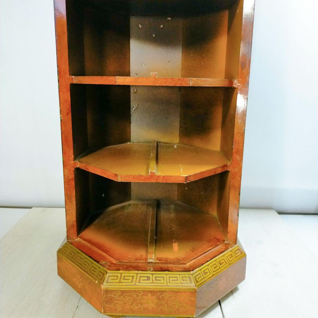 【アンティーク】中国家具 宝石棚 花鳥画 箪笥 チェスト 8杯 飾り棚 古家具