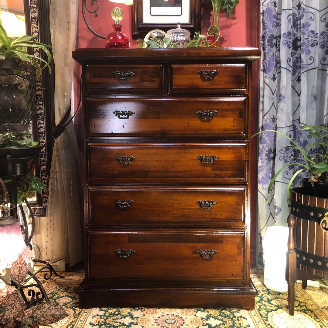 りおちゃんママ オールドパイン　80’s アンティーク　アクセントチェスト