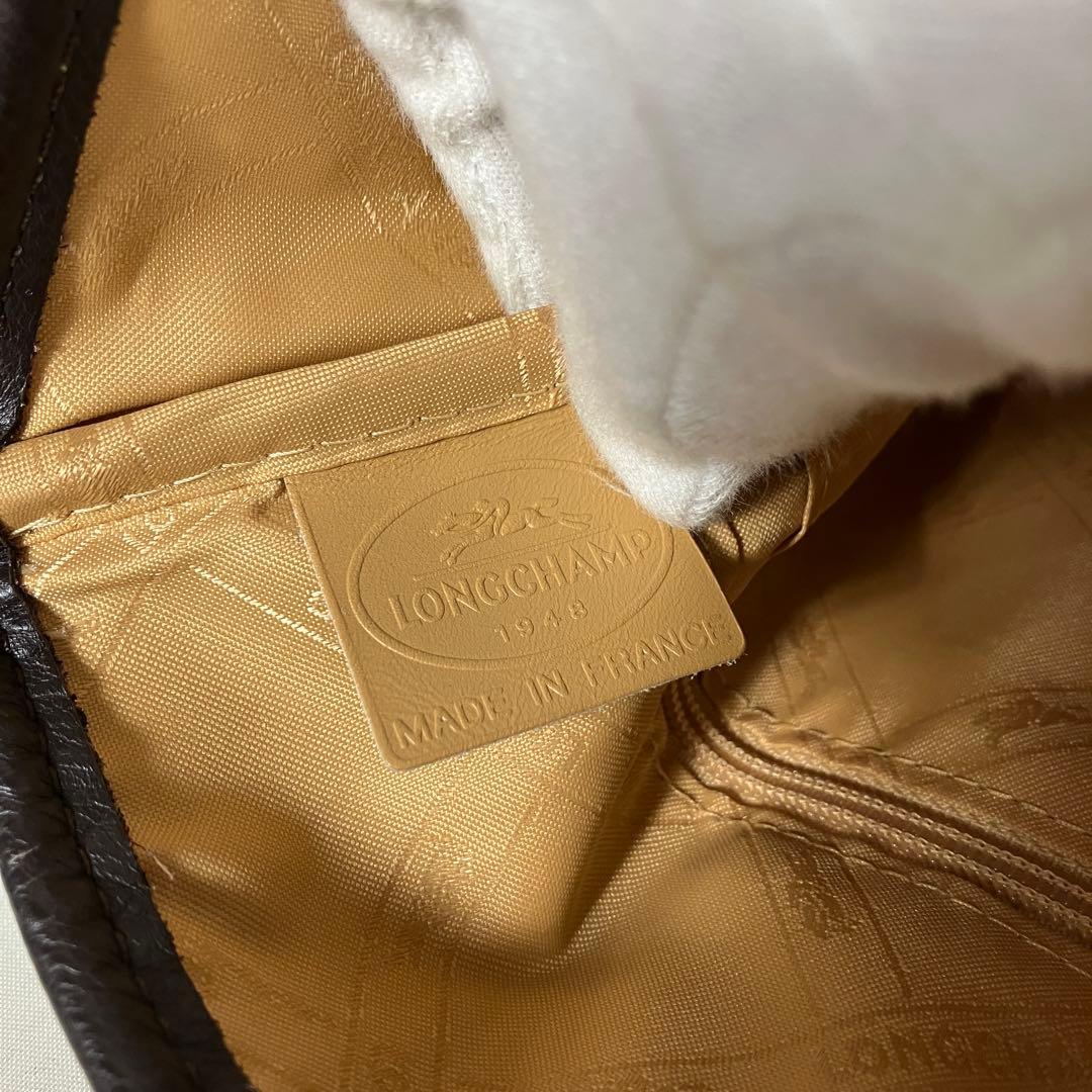 2512-30｜美品｜ロンシャン ハンドバッグ レザー ダークブラウン