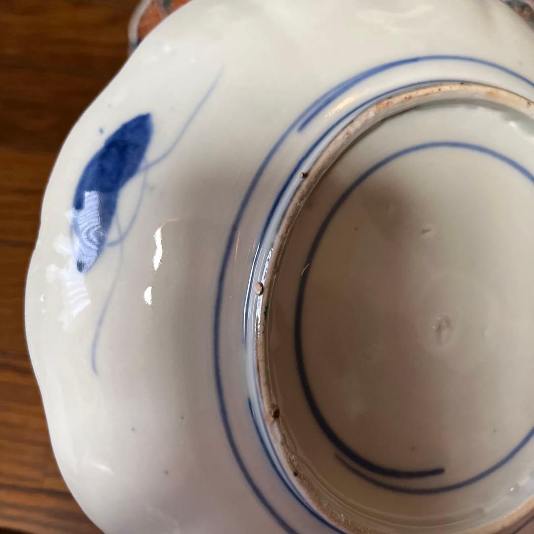 期間限定最終処分特価　古伊万里色絵　大皿五枚セット　完品　一枚おまけ　綺麗な状態