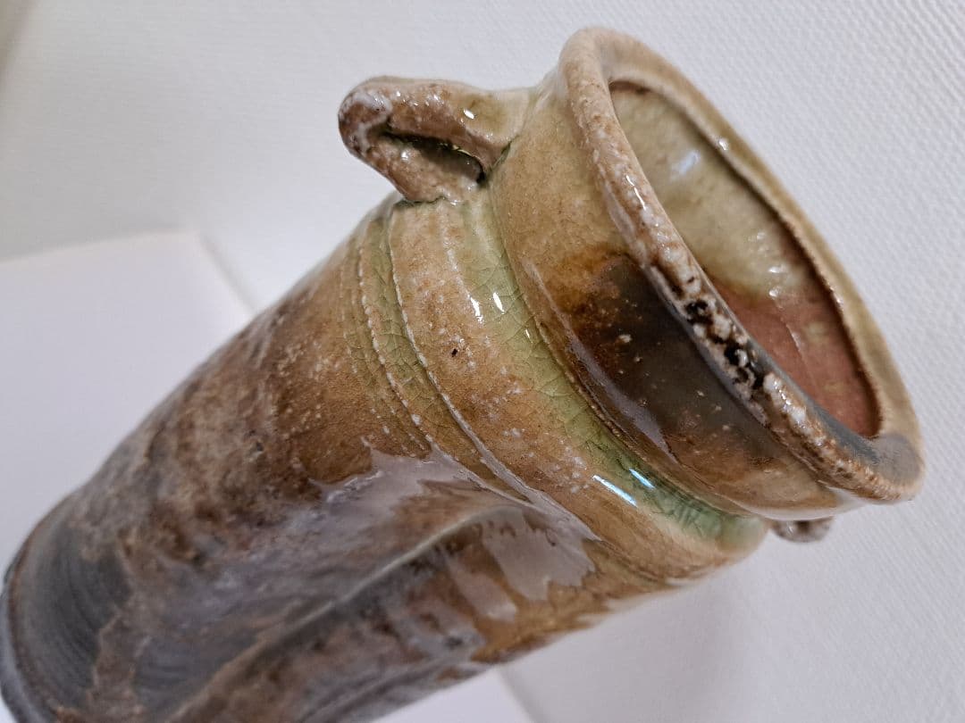 耳付花入 信楽名品 今井康人作