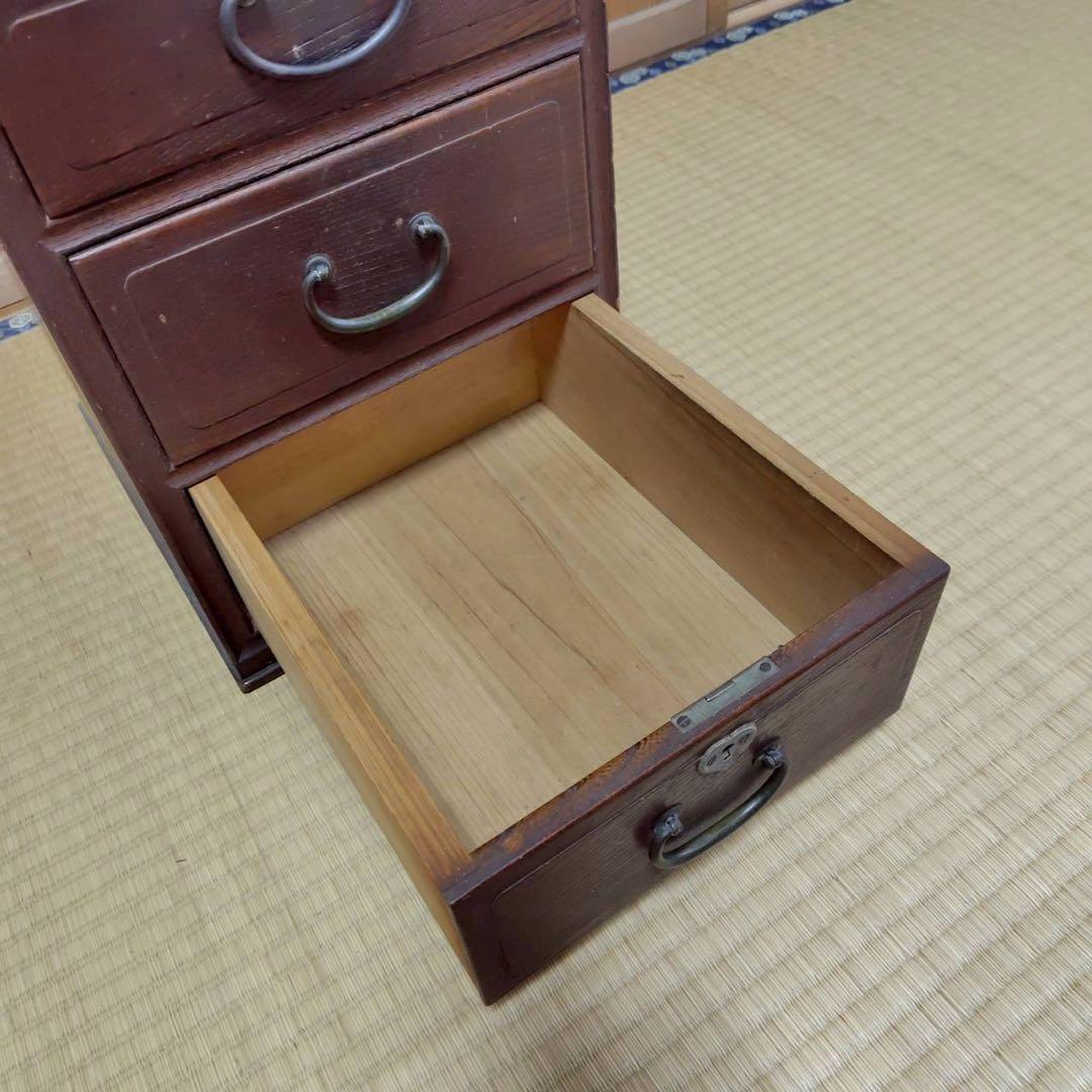 アンティーク ３段チェスト コンパクト タンス 年代物 お洒落 オシャレ 和風
