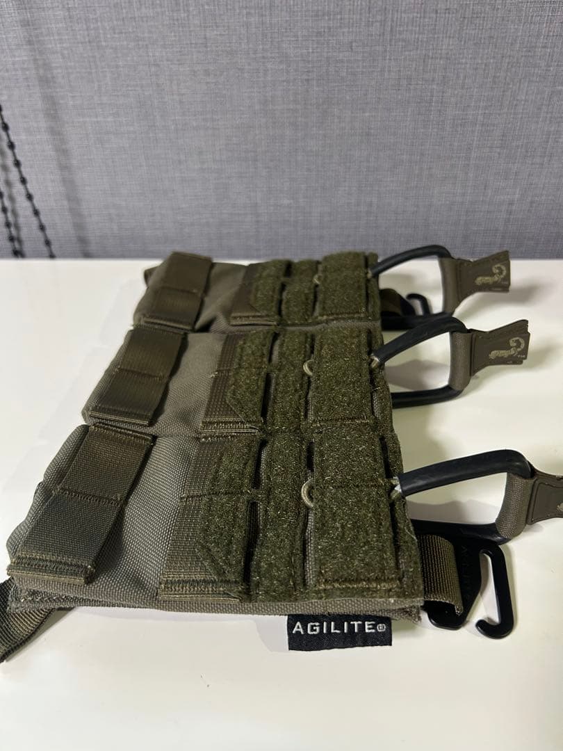 【AGILITE】 トリプルマガジンポーチパネル レンジャーグリーン プラカード