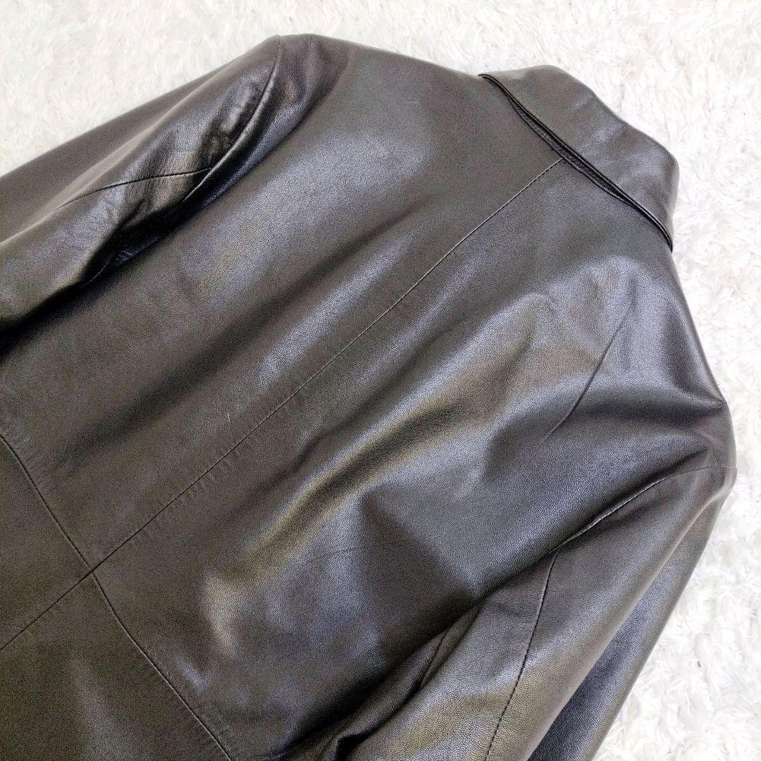 エディフィス　レザージャケット　ラムレザー　シープスキン　羊　本革　ブラック