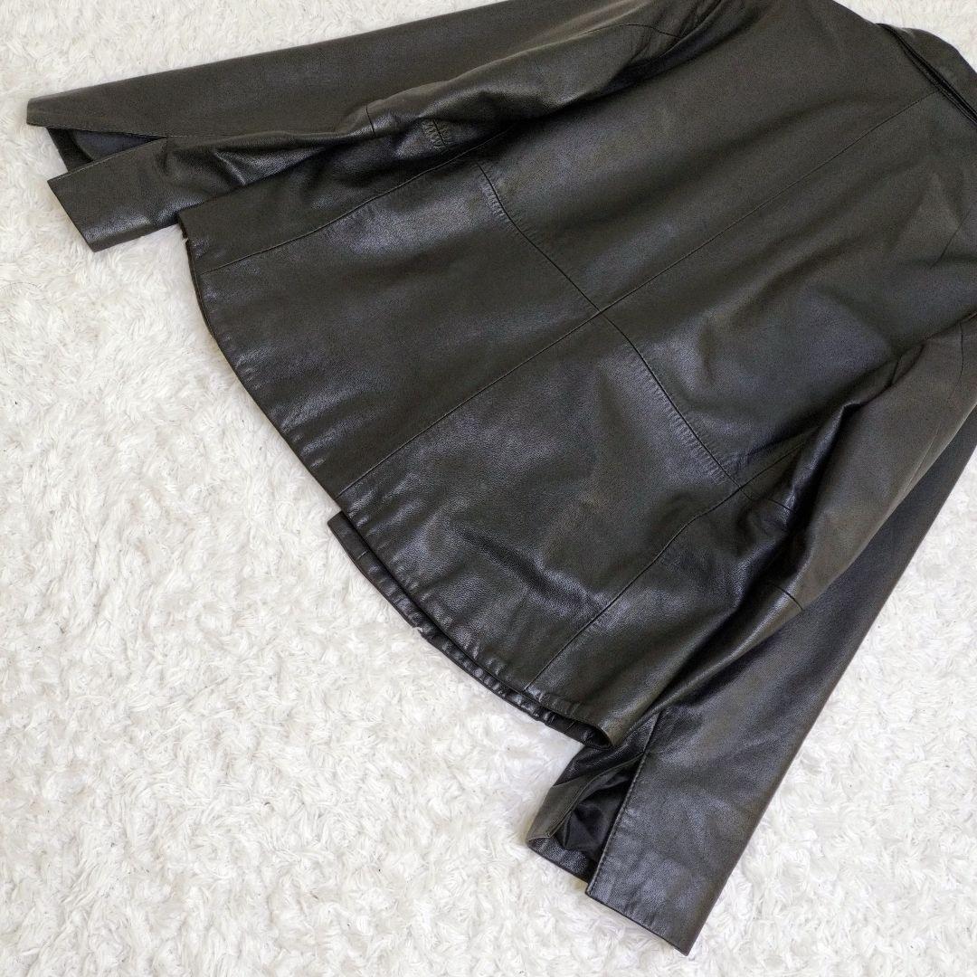 エディフィス　レザージャケット　ラムレザー　シープスキン　羊　本革　ブラック