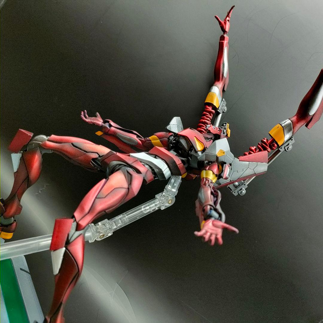 RGエヴァンゲリオン参号機　メタリック塗装　塗装完成品　プラモデル　アスカ