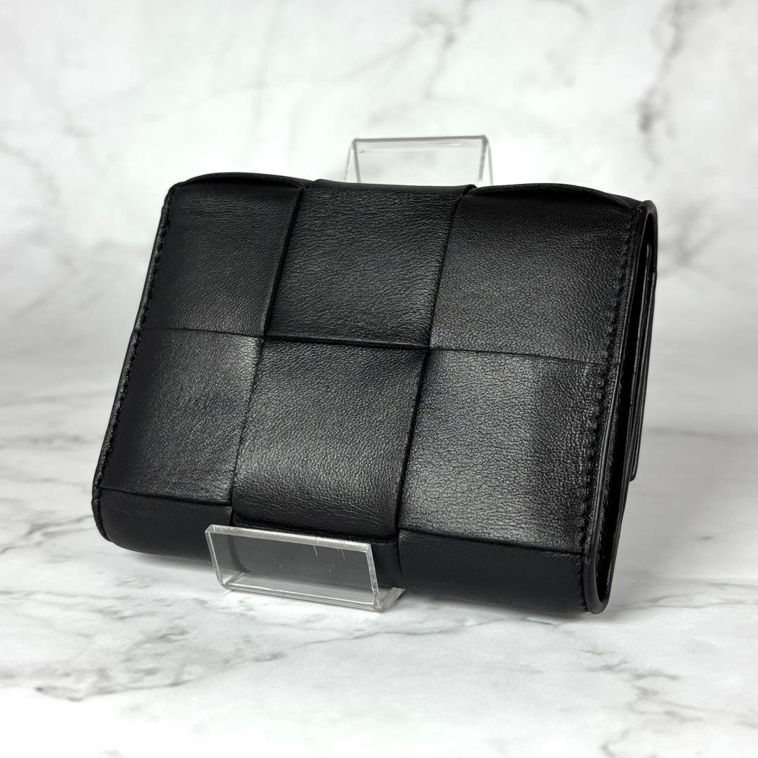 BOTTEGA VENETA ブラック 3つ折り 財布 カセット