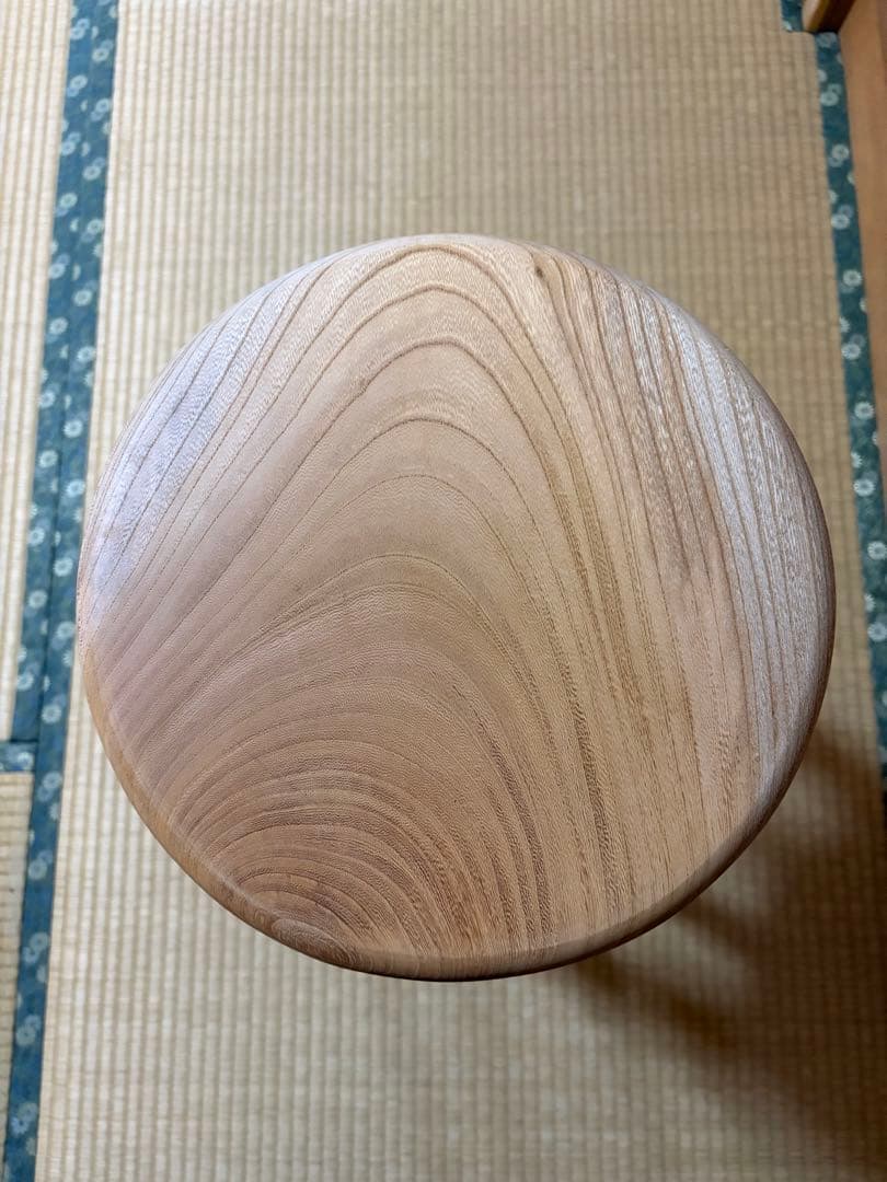 1310建具屋一筋58年のおじいちゃんの手作りスツール、イス☆けやき