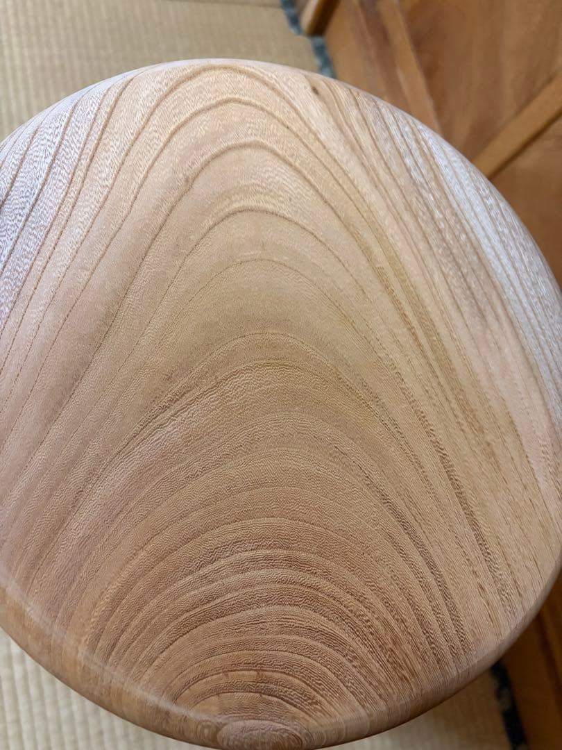 1310建具屋一筋58年のおじいちゃんの手作りスツール、イス☆けやき