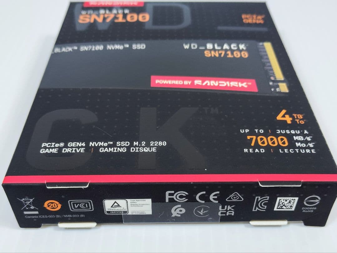 WD Black SN7100 4TB 昨年12月購入 125時間