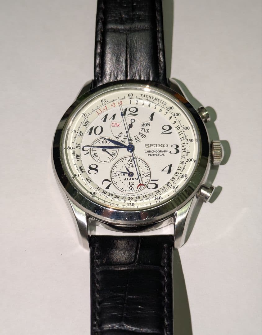 【電池新品】セイコー クロノグラフ パーペチュアル 7T86-0AC0