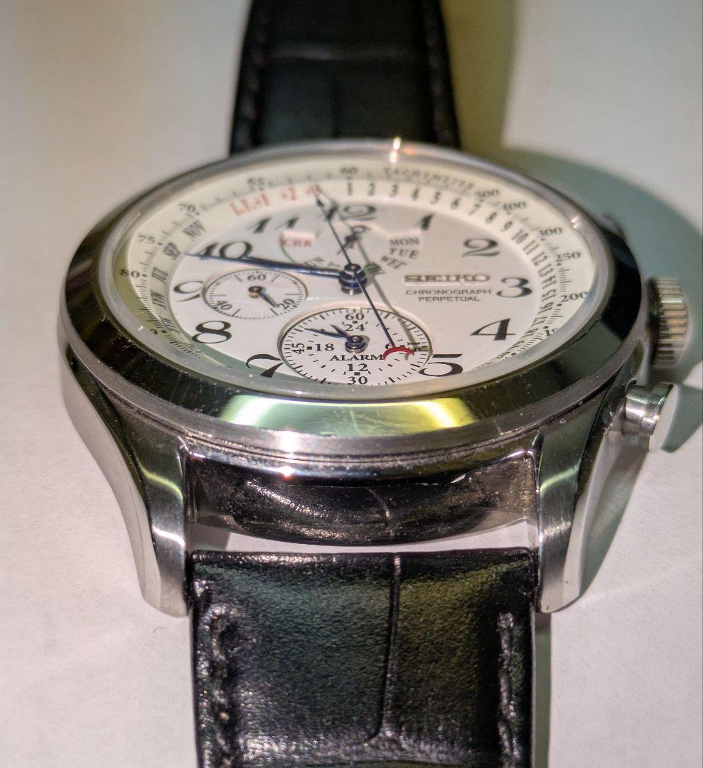 【電池新品】セイコー クロノグラフ パーペチュアル 7T86-0AC0