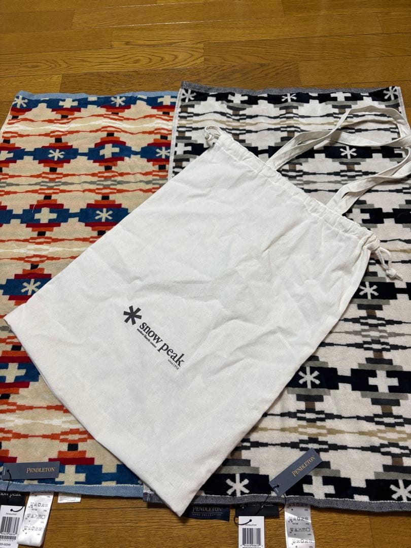 2枚セット袋付きスノーピーク×ペンドルトン ネイティブ柄タオル/PEAK