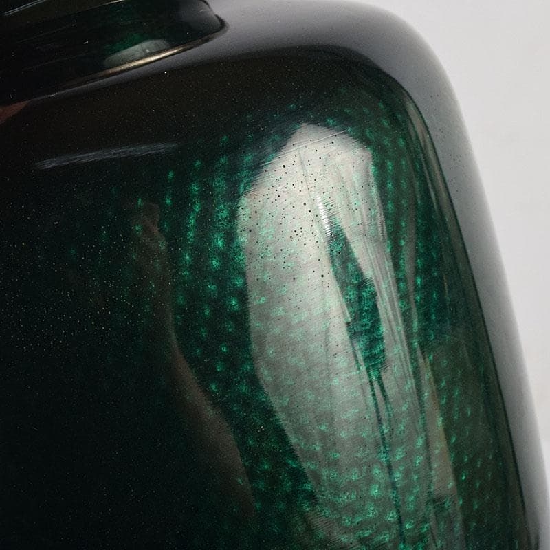 七宝焼　熱化工業　透釉　花鳥文　花瓶　唐木台・箱付　V　R9322