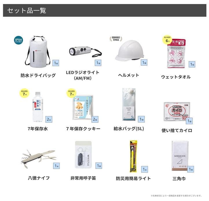 防災セット 緊急防災31点セット