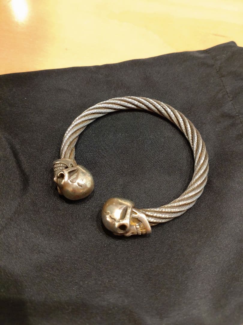 ガボール　タイプ　スカルワイヤーバングル　シルバー925