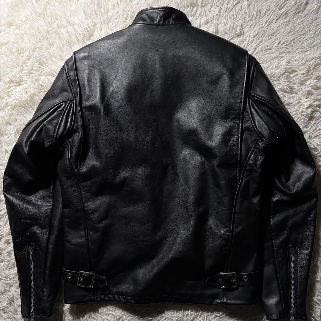 【米国製】schott ライダースジャケット　シングル　641 ブラック　本革